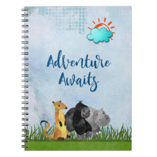 Caderno Espiral Gorilla Hippo e Meerkat - Aguardam