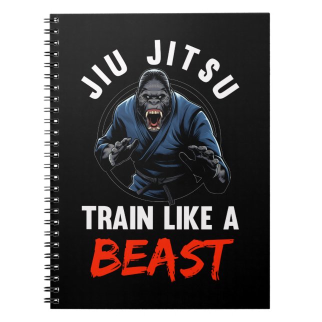 Caderno Espiral Gorilla Martial Arts Beast Brasileiro Jiu Jitsu (Frente)