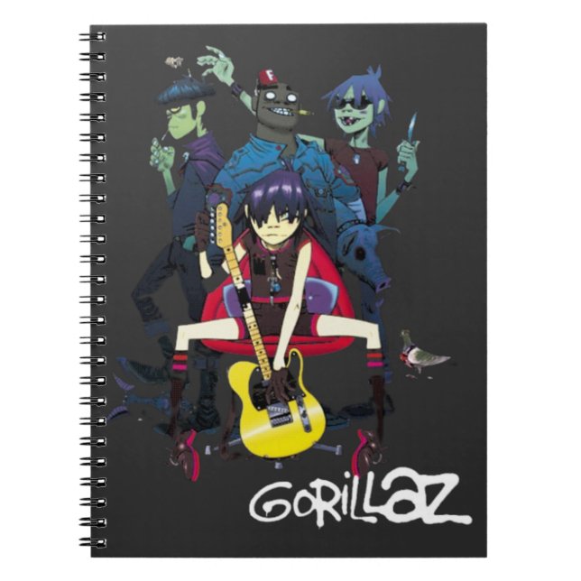 Caderno Espiral Gorrillaz T-Shirt (Frente)