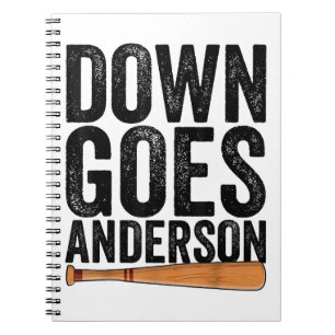 CADERNO ESPIRAL GOSTA ANDERSON FUNNY PRESENTE BASEBALL ANDERSON
