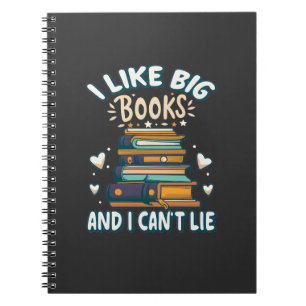 Caderno Espiral Gosto de grandes livros e não consigo mentir a lei