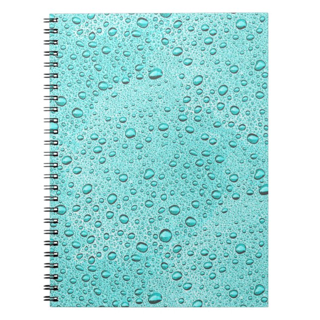 Caderno Espiral Gotas aquamarinas (Frente)