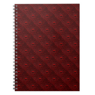Caderno Espiral Gotas de Água em Metal Carmesim