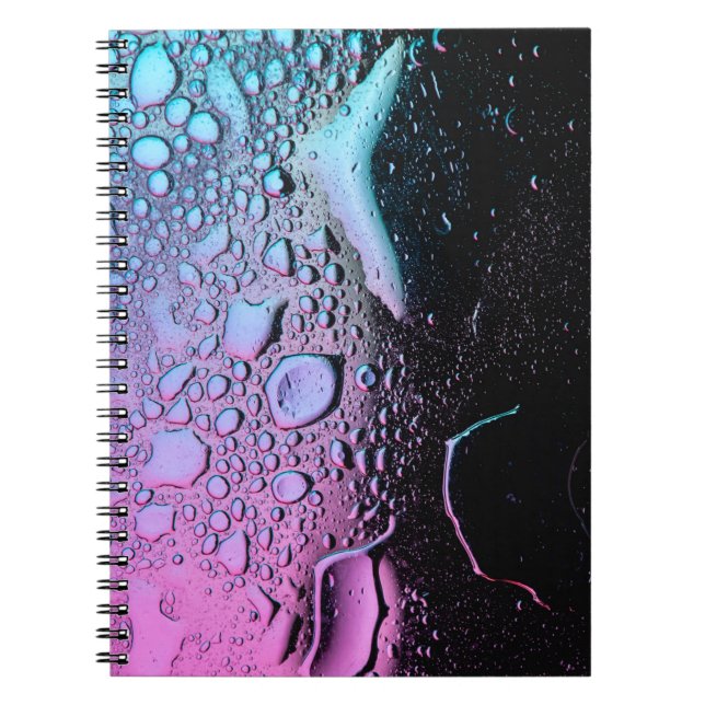 Caderno Espiral Gotas de água em vidro (Frente)