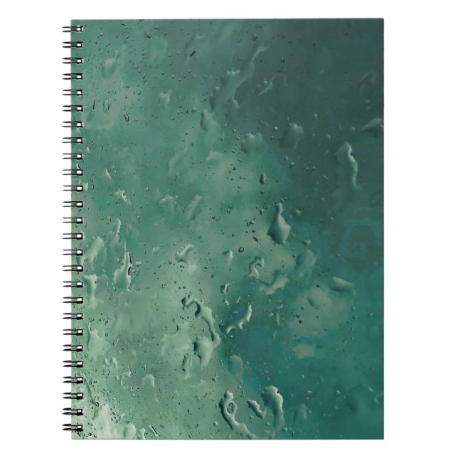 Caderno Espiral gotas de chuva na janela  (Frente)