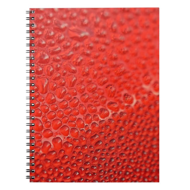 Caderno Espiral Gotas vermelhas no vidro (Frente)