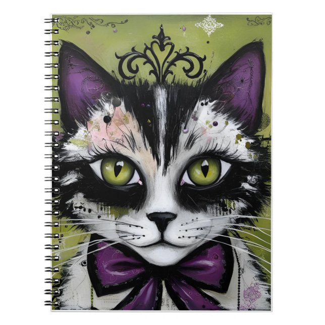 Caderno Espiral Goth Cat (Frente)