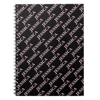 Caderno Espiral Goth Girly Pink & Black Name Feminine Office