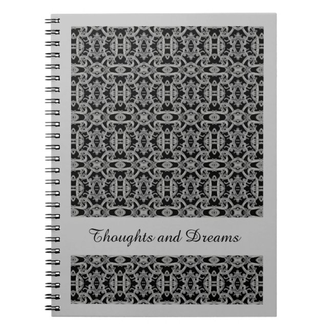 CADERNO ESPIRAL GOTHIC 6.5x8.75 / Cinza (Frente)