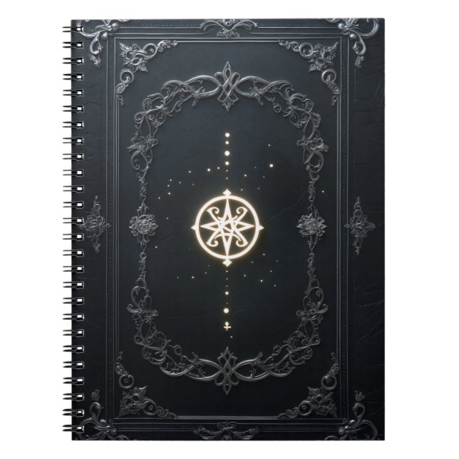 Caderno Espiral Gothic Magic Notebook, Dark Aesthetic Journal (Frente)