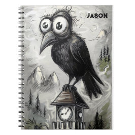 Caderno Espiral Gótica Black Crow Spooky