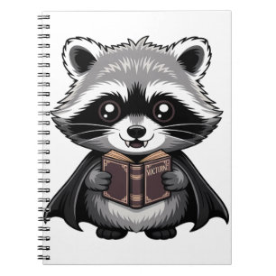 Caderno Espiral Gótica Vampiro Raccoon Bookish