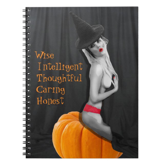 Caderno Espiral Gótico de Bruxa  Magic Spell Nota Diário (Frente)