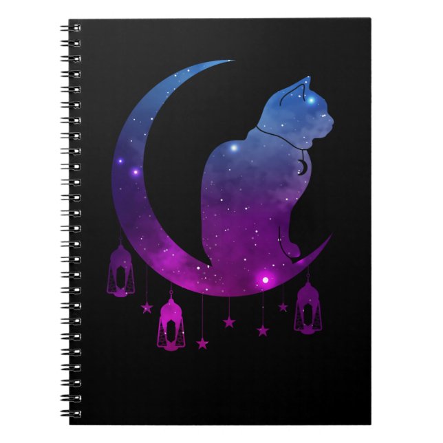Caderno Espiral Gótico Místico De Pasto Místico Moon Crescente Esp (Frente)