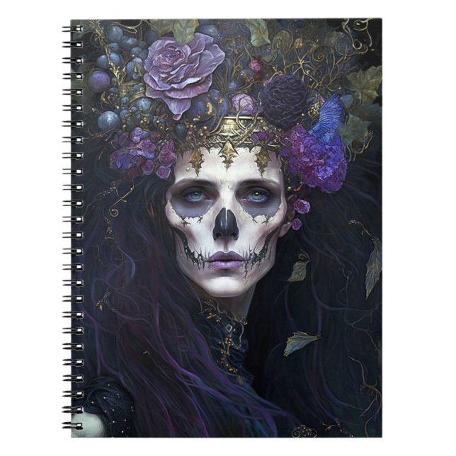 Caderno Espiral Gótico Queen Fantasy Art (Frente)