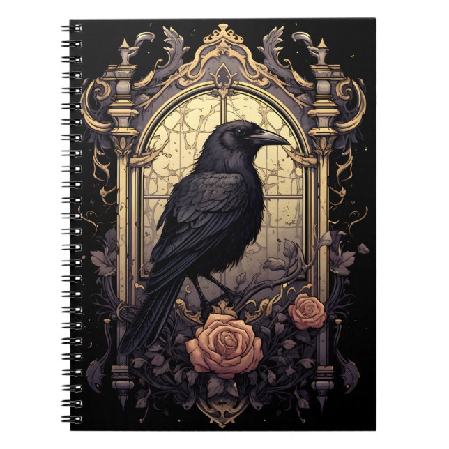 Caderno Espiral Gótico Raven, Roupa mágico de Raven (Frente)