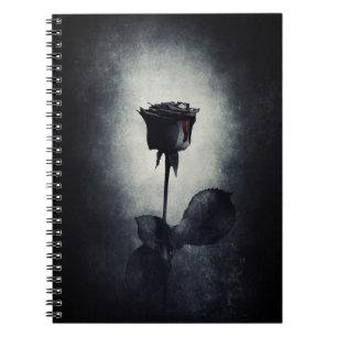 Caderno Espiral Gótico Rosa Preto Derrubando Sangue no Grunge Pret