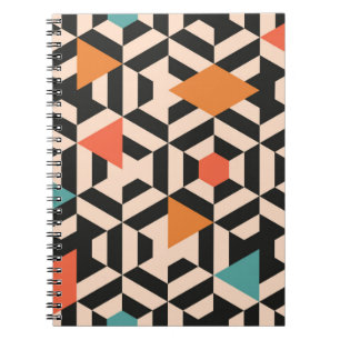 Caderno Espiral Gouache Digital Simétrico Foloral