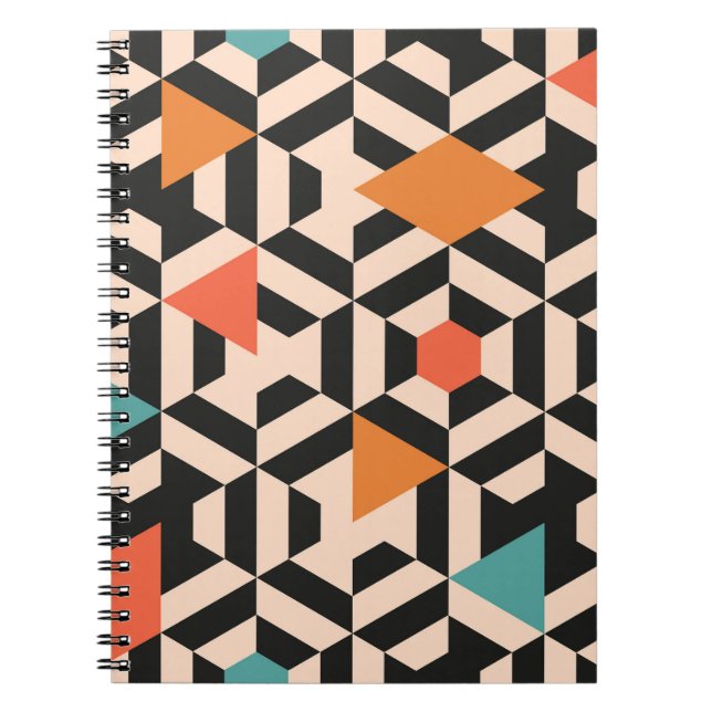 Caderno Espiral Gouache Digital Simétrico Foloral (Frente)