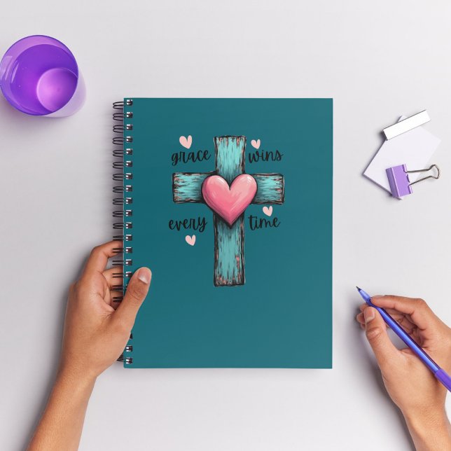 Caderno Espiral Grace ganha cada vez que cruz russa (Criador carregado)