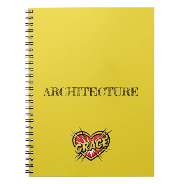 Caderno Espiral Grace Heart Yellow (Frente)