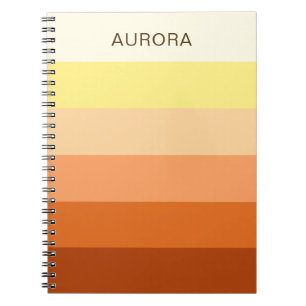 Caderno Espiral Gradação de cores de volta à escola - Nome persona