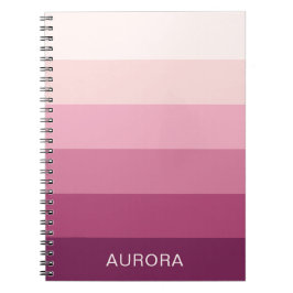 Caderno Espiral Gradação de cores de volta à escola - Nome persona