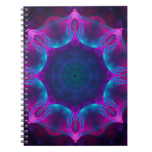 Caderno Espiral Gradação de Kaleidoscope Azul e Rosa