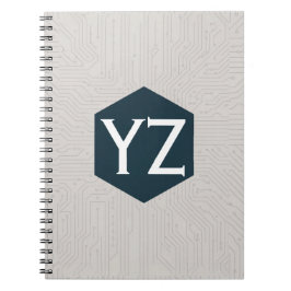 Caderno Espiral Grade de Tecnologia Moderna Bege