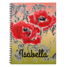 Caderno Espiral Gradient ombre personalizada com cores suaves e de