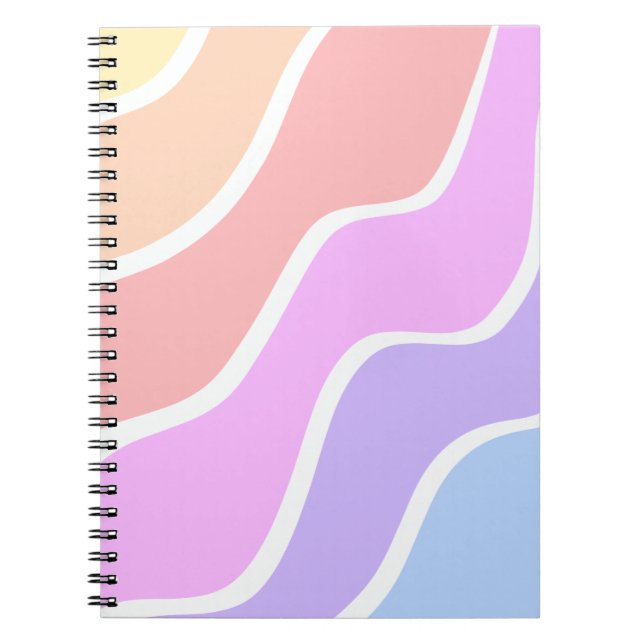 Caderno Espiral Gradiente de cor clara mista (Frente)
