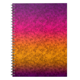 Caderno Espiral Gradiente de mármore ornamental sem costura, cor-d