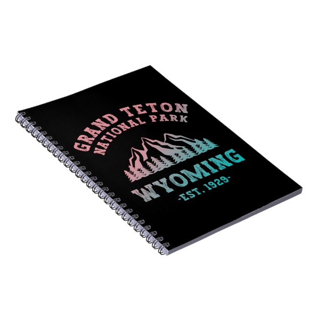 Caderno Espiral Gradiente Grand Teton National Park Wyoming EUA (Lado Direito)