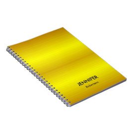 Caderno Espiral Gradiente ouro de nome personalizado