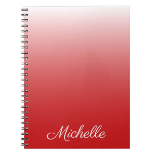 Caderno Espiral Gradiente personalizado vermelho-vivo