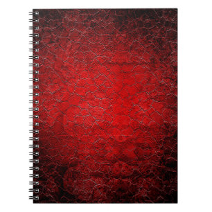 Caderno Espiral Gradiente preto de textura do gradiente vermelho
