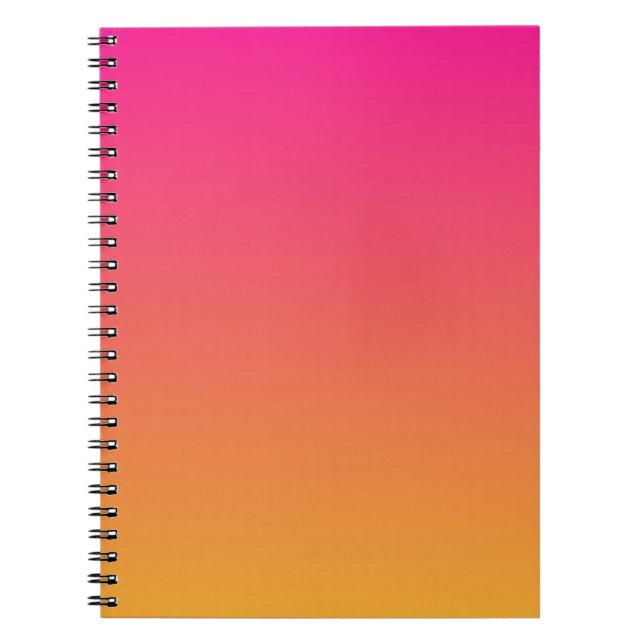 Caderno Espiral Gradiente rosa e laranja (Frente)