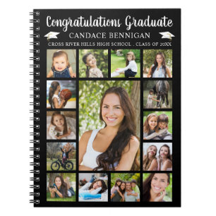 Caderno Espiral Graduação Livro Convidado 15 Foto Colagem Sua Cor