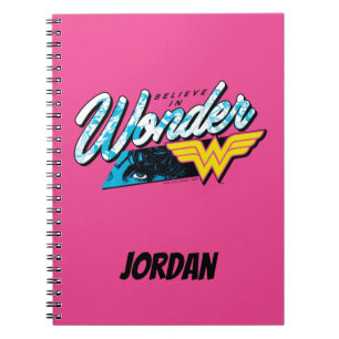 Caderno Espiral Gráfico "Acredite em Maravilha" do anos 80 Retroa