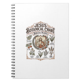 Caderno Espiral Gráfico Botânico de Jesus Plantas Bíblicas Jesus B