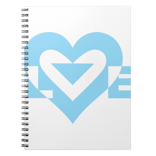 Caderno Espiral Gráfico de Amor legal, Azul (Frente)