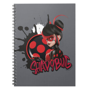Caderno Espiral Gráfico de Caractere Shadybug Reverso Miraculoso