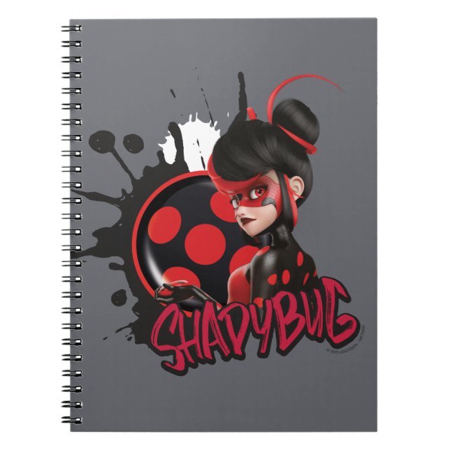 Caderno Espiral Gráfico de Caractere Shadybug Reverso Miraculoso (Frente)