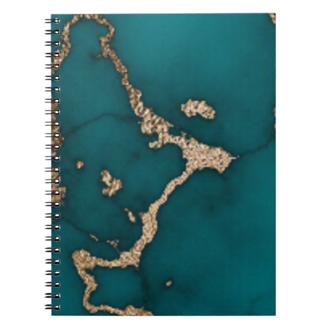 Caderno Espiral Gráfico de ilustração de abstrato Marble (Frente)