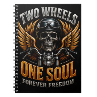 Caderno Espiral 🦅 Gráfico de Liberdade de Motocicleta para Motoci