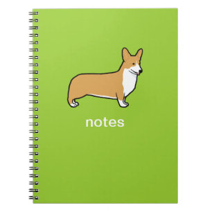 Caderno Espiral Gráfico de Pembroke Welsh Corgi com Texto Personal