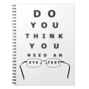Caderno Espiral Gráfico de Teste de Olhos