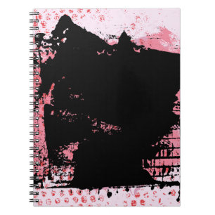 Caderno Espiral Gráfico de Textura de Vintage com Grunge de Fundo 