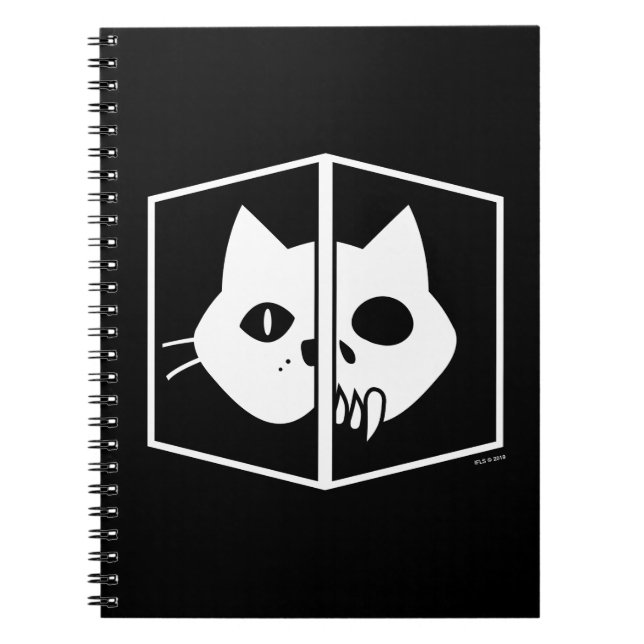Caderno Espiral Gráfico do gato de Schrödinger (Frente)