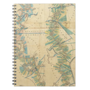 Caderno Espiral Gráfico do Rio Lower Mississippi